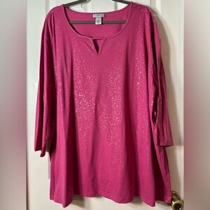 Catherines Vibrant Pink Top